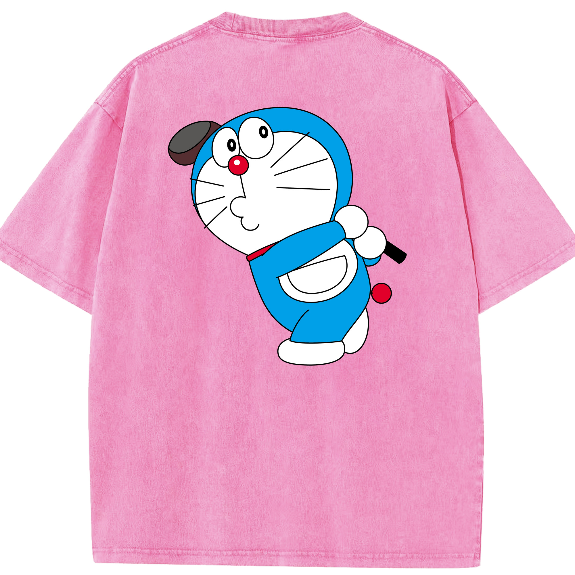 （画像用） ドラえもん Doraemon 綿100% ヴィンテージ風 半袖Tシャツ（背面プリント）